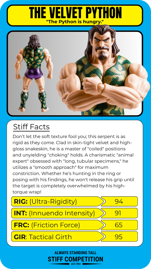 The Velvet Python Top Trumps card