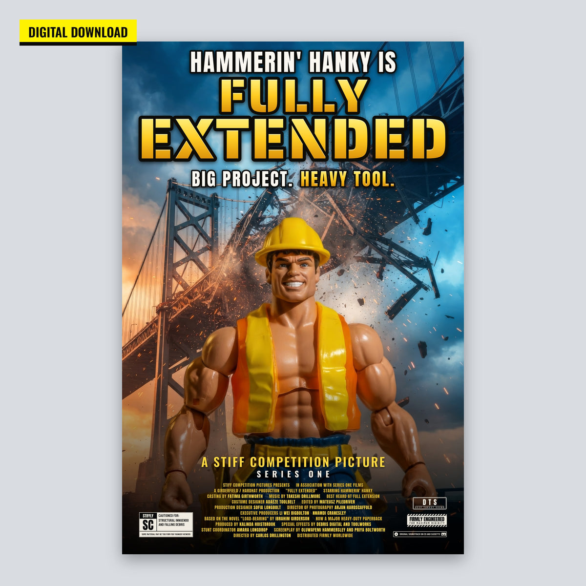 Hammerin' Hanky poster download, Fully Extended