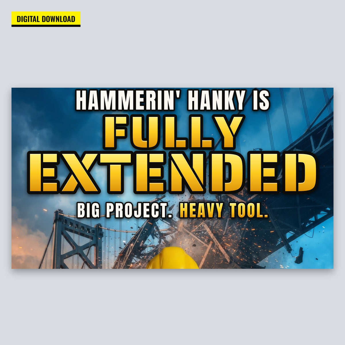 Hammerin' Hanky poster, title close-up