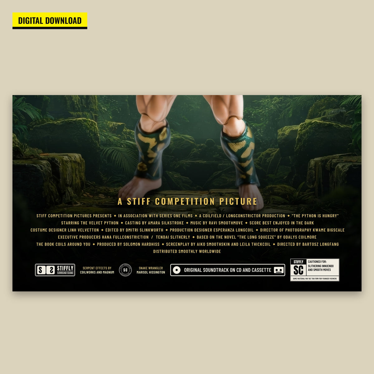 Velvet Python poster, credits close-up