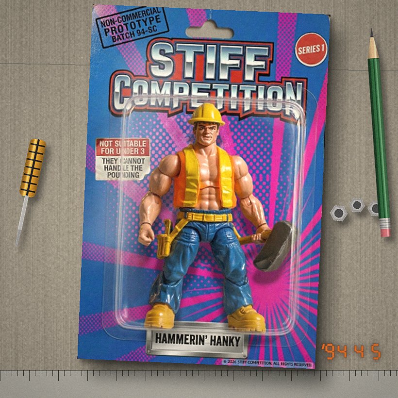 Hammerin’ Hanky in Rigid-dyne lab packaging