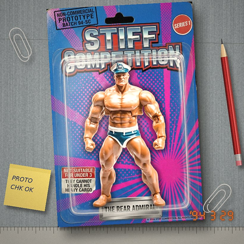 The Rear Admiral in Rigid-dyne lab packaging