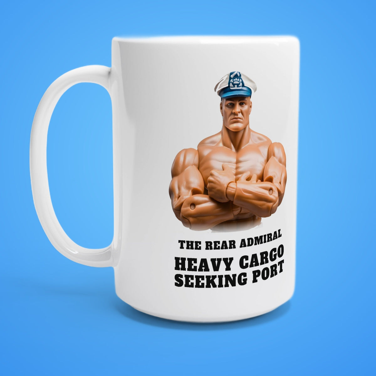 SC-94 MUG: THE REAR ADMIRAL (HEAVY CARGO, SEEKING PORT), white, handle left