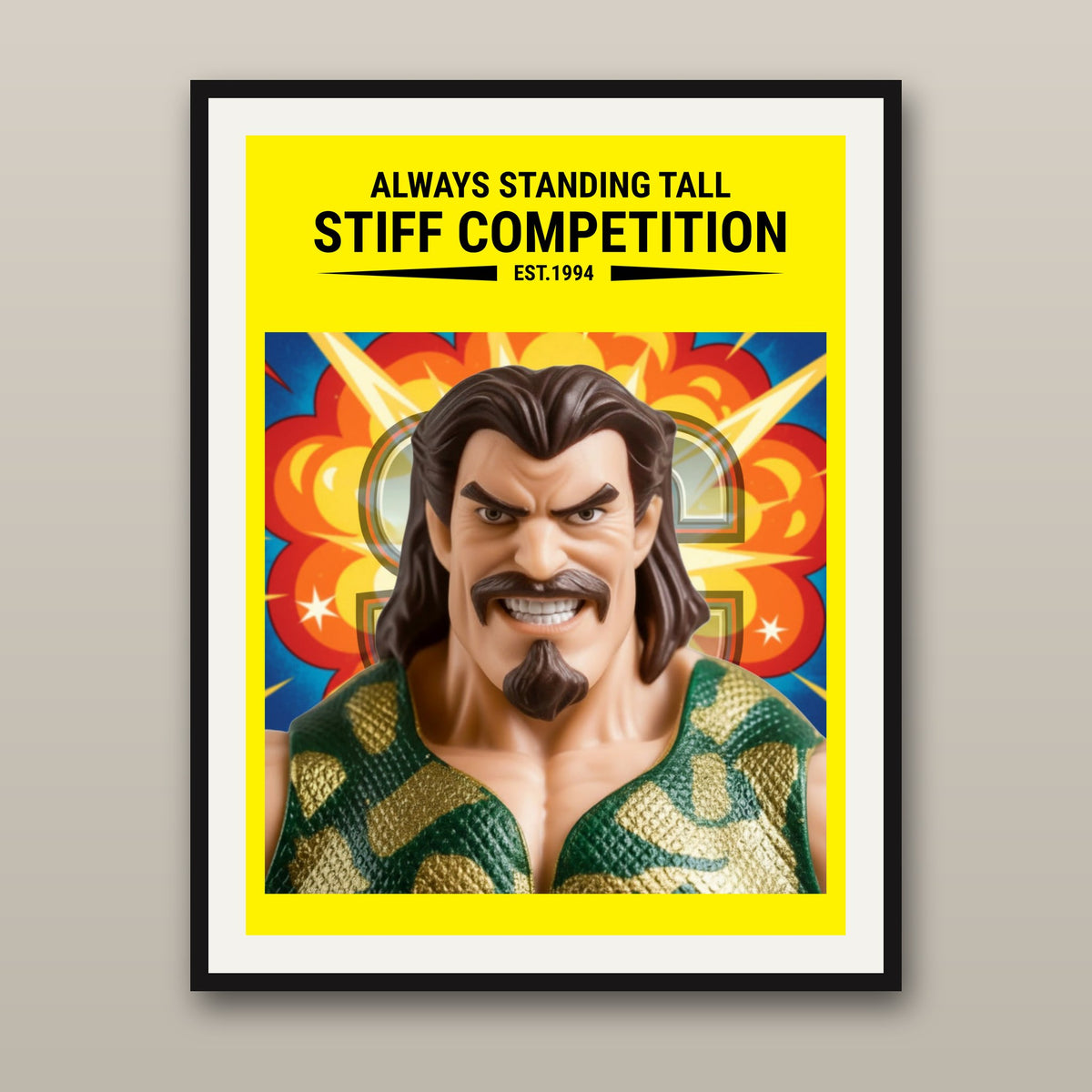 The Velvet Python museum art print, framed