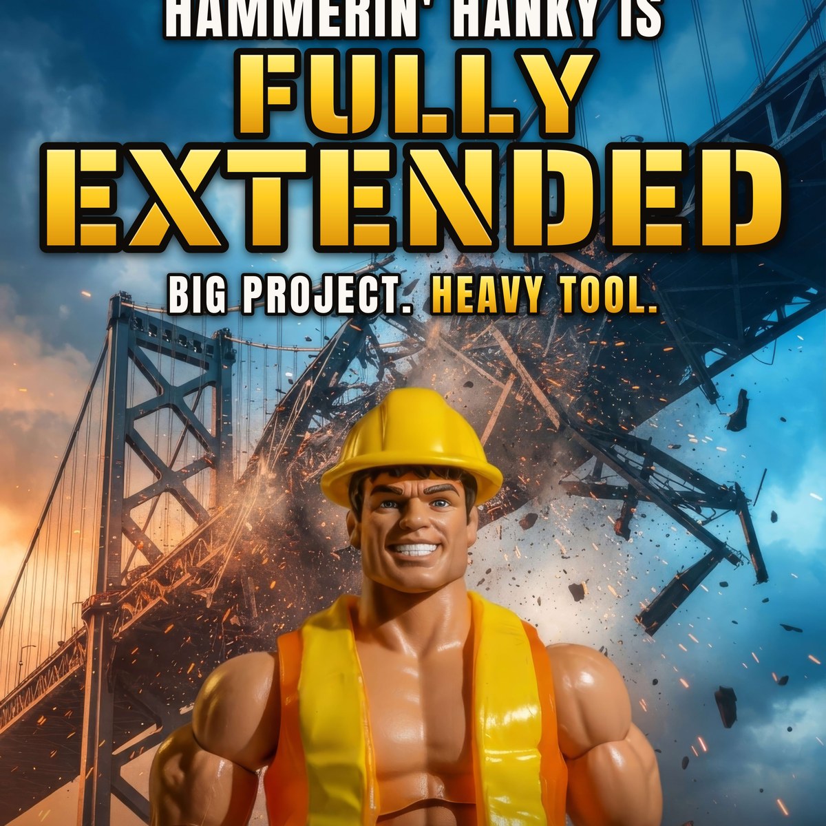 Hammerin' Hanky museum print, title close-up